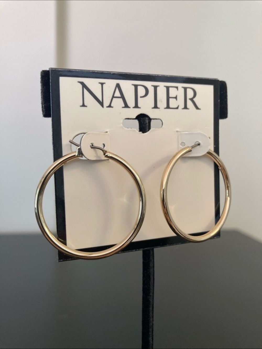 Napier Gold Large Hoop Earrings